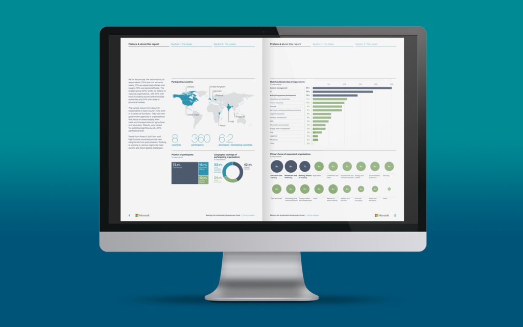 A computer screen displaying professional graph design tips.